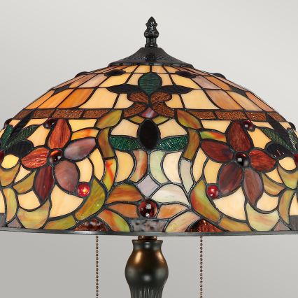 Quoizel - Pöytälamppu Tiffany KAMI 2xE27/60W/230V