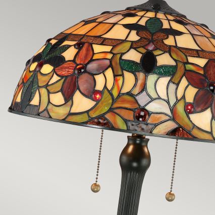 Quoizel - Pöytälamppu Tiffany KAMI 2xE27/60W/230V