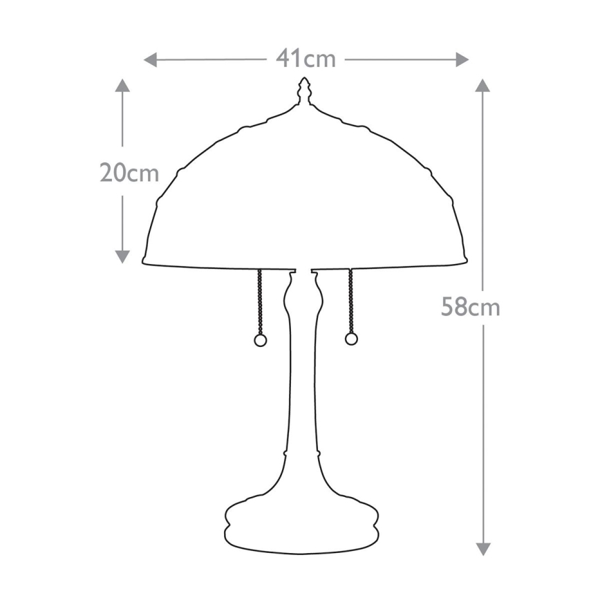 Quoizel - Pöytälamppu Tiffany KAMI 2xE27/60W/230V