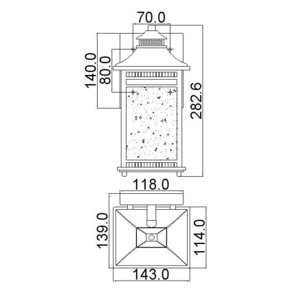 Quoizel - Ulkoseinävalaisin LIVINGSTON 1xE27/60W/230V IP44