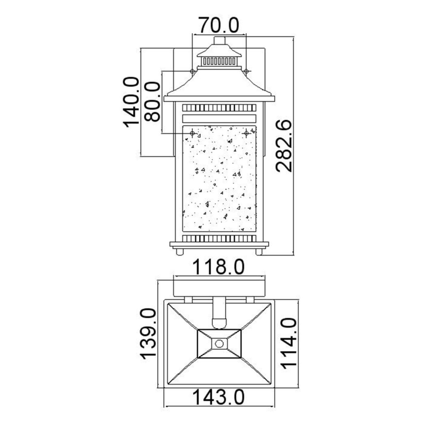 Quoizel - Ulkoseinävalaisin LIVINGSTON 1xE27/60W/230V IP44