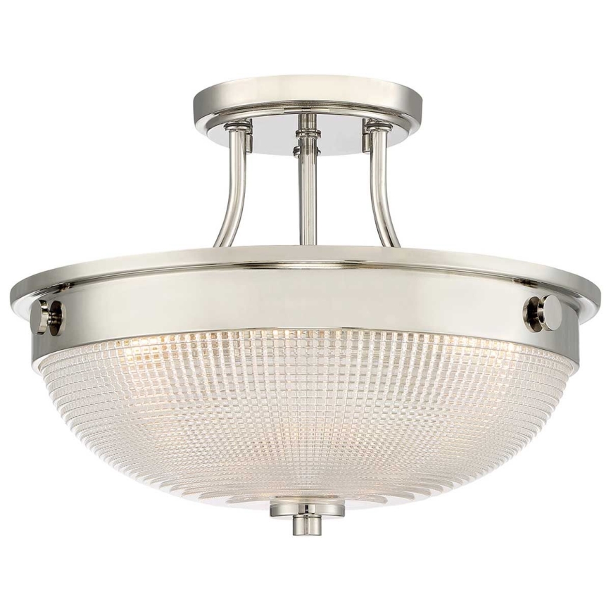 Quoizel - Kiinteä kattokruunu MANTLE 2xE27/60W/230V kiiltävä kromi