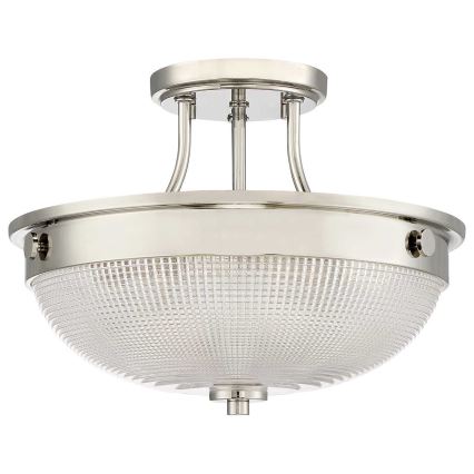 Quoizel - Kiinteä kattokruunu MANTLE 2xE27/60W/230V kiiltävä kromi