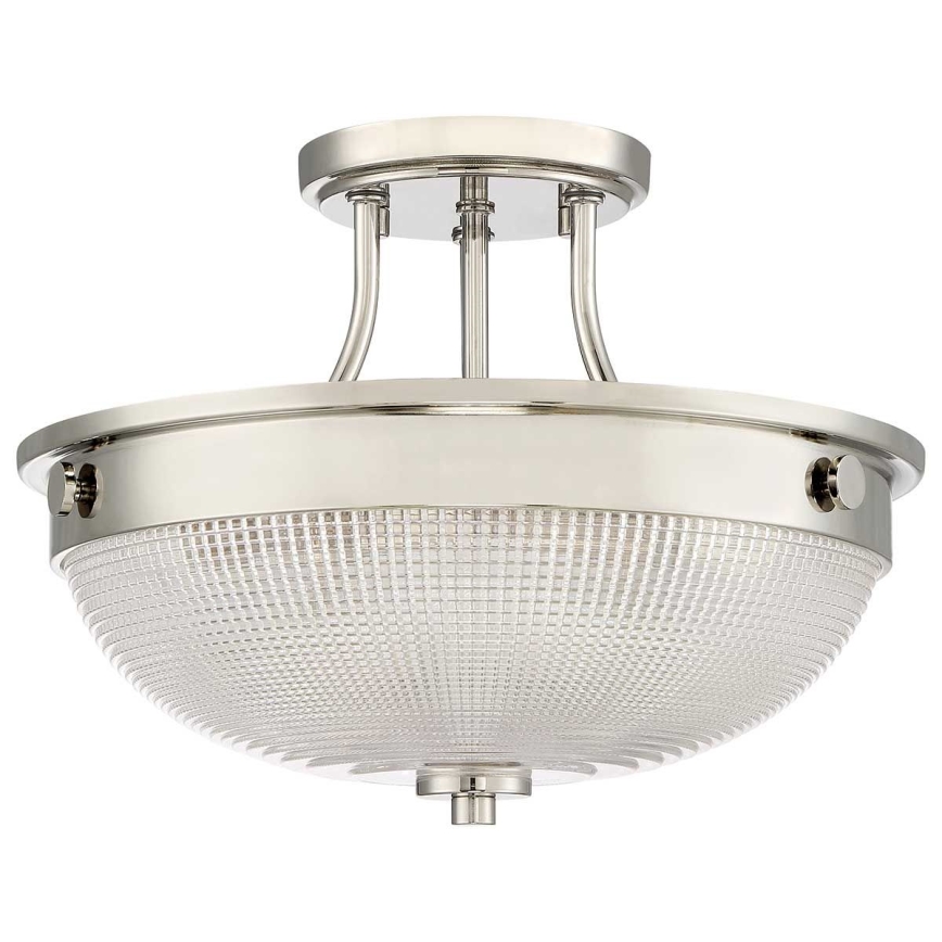 Quoizel - Kiinteä kattokruunu MANTLE 2xE27/60W/230V kiiltävä kromi