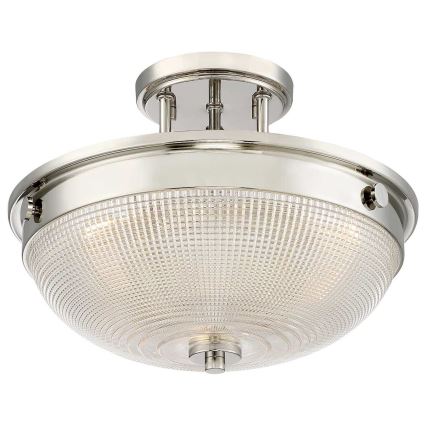 Quoizel - Kiinteä kattokruunu MANTLE 2xE27/60W/230V kiiltävä kromi