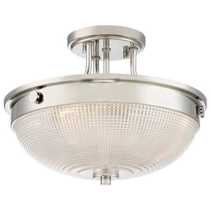 Quoizel - Kiinteä kattokruunu MANTLE 2xE27/60W/230V kiiltävä kromi