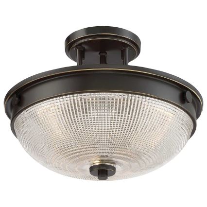 Quoizel - Kiinteä kattokruunu MANTLE 2xE27/60W/230V pronssi
