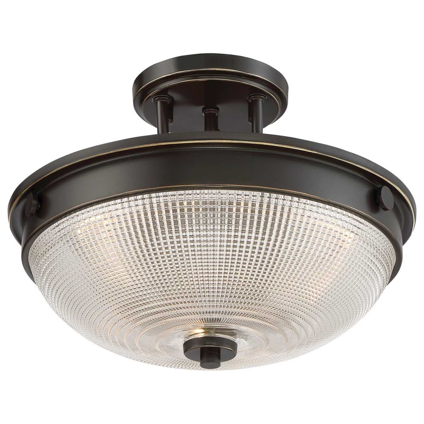 Quoizel - Kiinteä kattokruunu MANTLE 2xE27/60W/230V pronssi