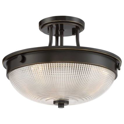 Quoizel - Kiinteä kattokruunu MANTLE 2xE27/60W/230V pronssi