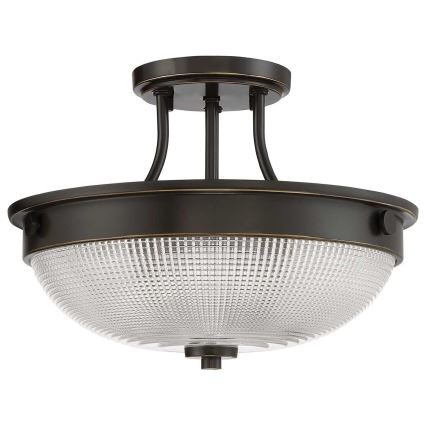 Quoizel - Kiinteä kattokruunu MANTLE 2xE27/60W/230V pronssi