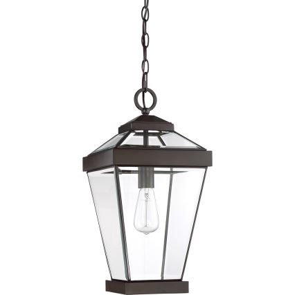 Quoizel - Ulkokattokruunu ketjulla RAVINE 1xE27/60W/230V IP23 ruskea