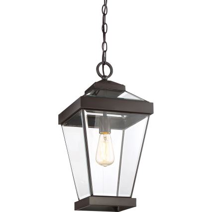 Quoizel - Ulkokattokruunu ketjulla RAVINE 1xE27/60W/230V IP23 ruskea