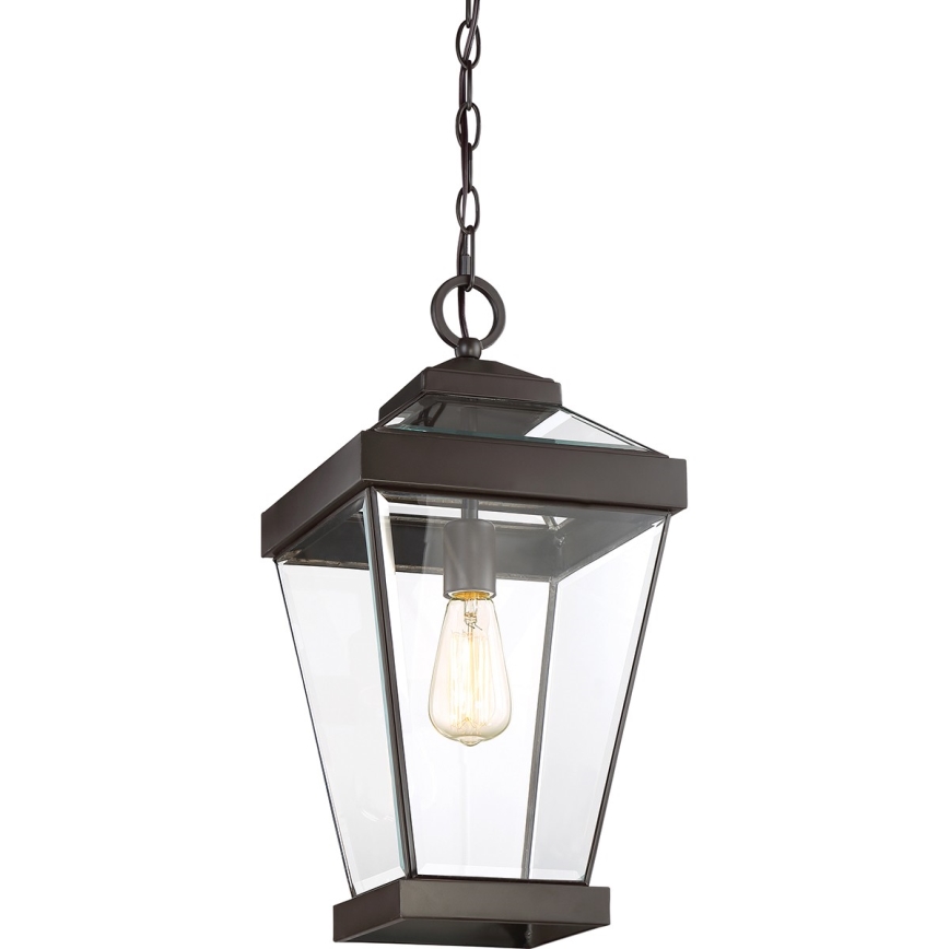 Quoizel - Ulkokattokruunu ketjulla RAVINE 1xE27/60W/230V IP23 ruskea