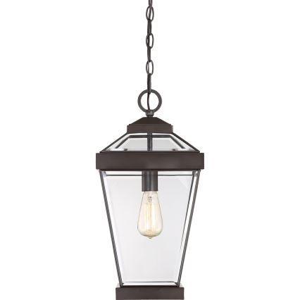 Quoizel - Ulkokattokruunu ketjulla RAVINE 1xE27/60W/230V IP23 ruskea