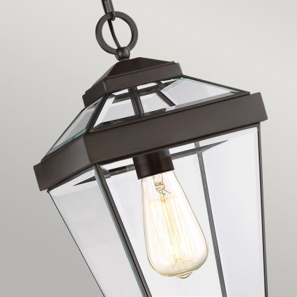 Quoizel - Ulkokattokruunu ketjulla RAVINE 1xE27/60W/230V IP23 ruskea