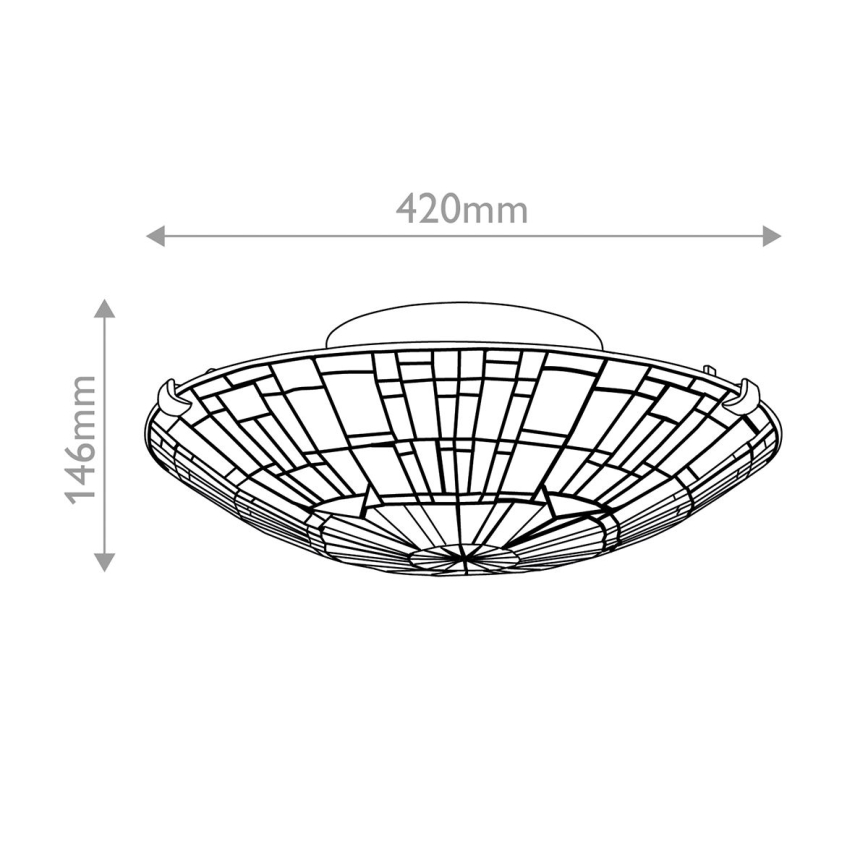 Quoizel - Kattovalo REED 2xE27/60W/230V halkaisija 42 cm