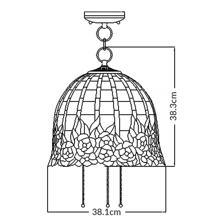 Quoizel - Kattokruunu ketjussa ROSECLIFFE 3xE27/100W/230V