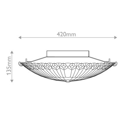 Quoizel - Kattovalo WATKINS 2xE27/60W/230V halkaisija 42 cm