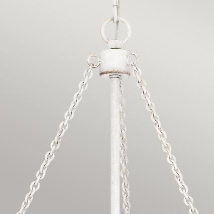 Quoizel - Riippuvalaisin ketjulla WAYLON 4xE27/60W/230V halkaisija 50,4 cm ruskea/valkoinen