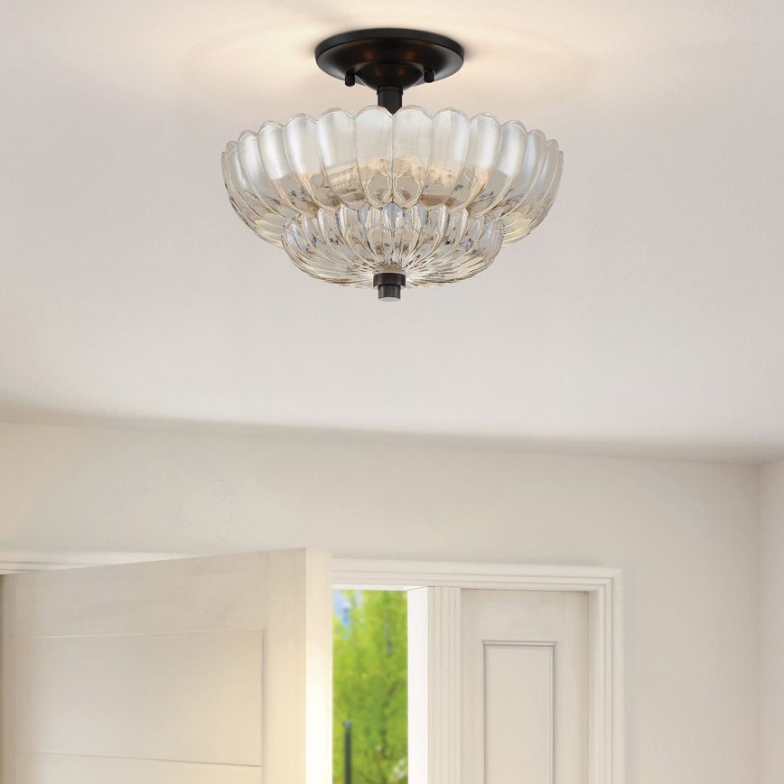 Quoizel - Kattovalo WHITECAP 3xE14/40W/230V halkaisija 29,7 cm