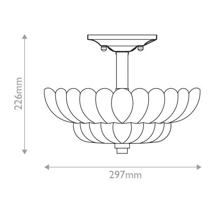 Quoizel - Kattovalo WHITECAP 3xE14/40W/230V halkaisija 29,7 cm
