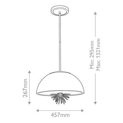 Quoizel - Riippukattokruunu STARING 3xE14/40W/230V halkaisija 45,7 cm kulta/patina/valkoinen