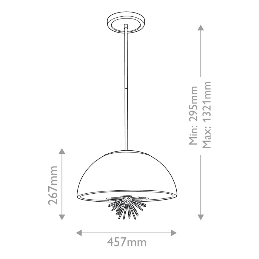Quoizel - Riippukattokruunu STARING 3xE14/40W/230V halkaisija 45,7 cm kulta/patina/valkoinen