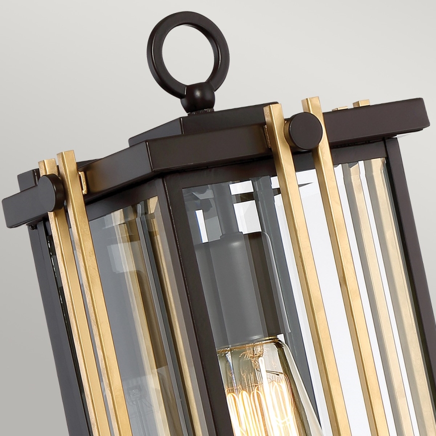 Quoizel - Ulkoseinävalaisin GOLDENROD 1xE27/100W/230V IP44 musta/kulta