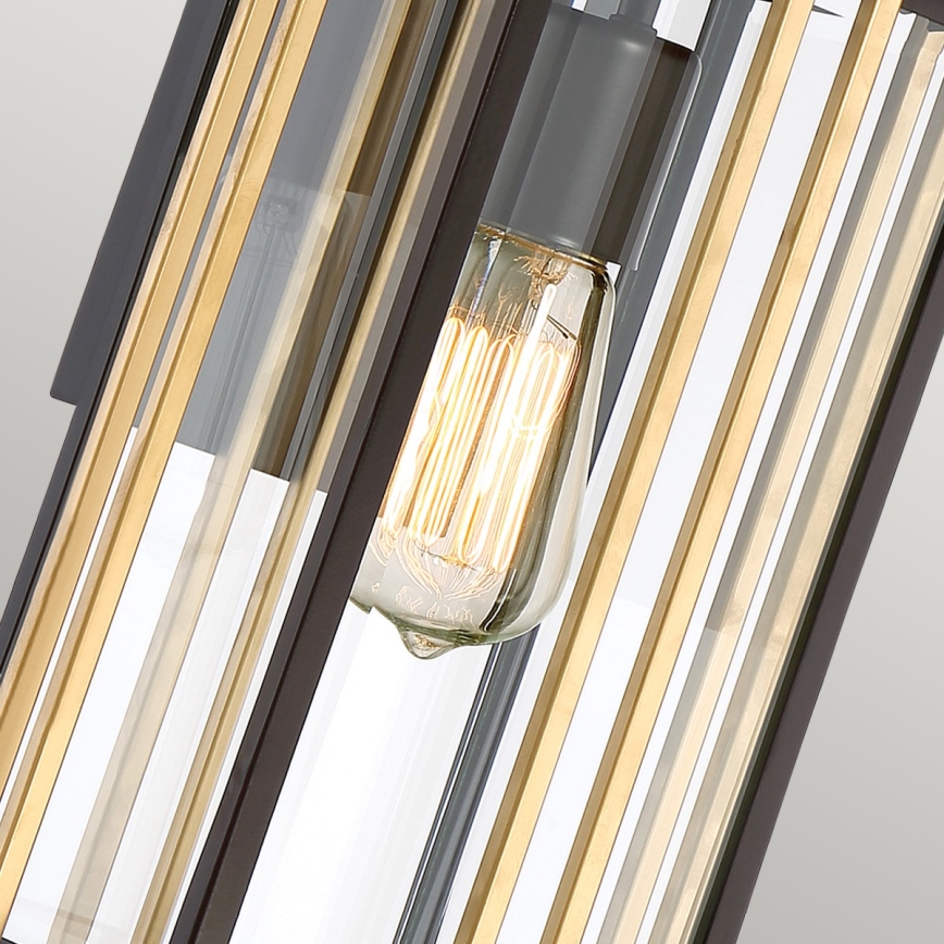 Quoizel - Ulkoseinävalaisin GOLDENROD 1xE27/100W/230V IP44 musta/kulta