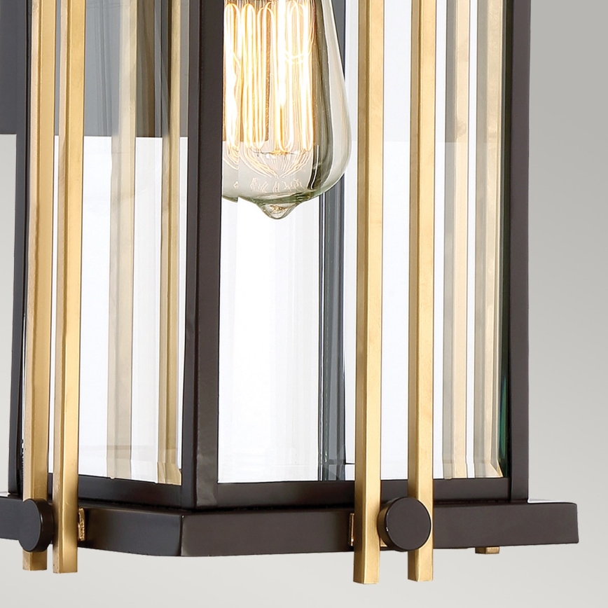 Quoizel - Ulkoseinävalaisin GOLDENROD 1xE27/100W/230V IP44 musta/kulta