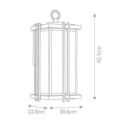 Quoizel - Ulkoseinävalaisin GOLDENROD 1xE27/100W/230V IP44 musta/kulta