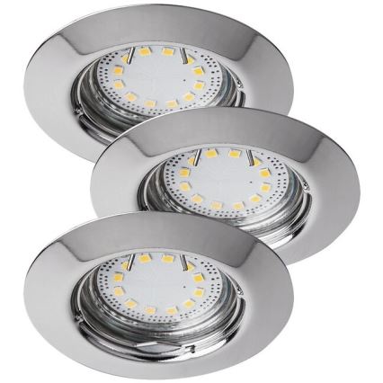 Rabalux - SETTI 3xLED Kylpyhuoneen upotettu valo 3xGU10/3W/230V IP44