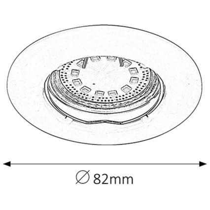 Rabalux - SETTI 3xLED Upotettu valo 3xGU10/3W/230V IP40