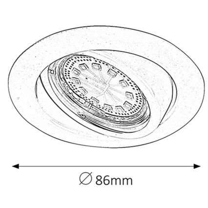 Rabalux - SETTI 3xLED Upotettu valo 3xGU10/3W/230V IP40