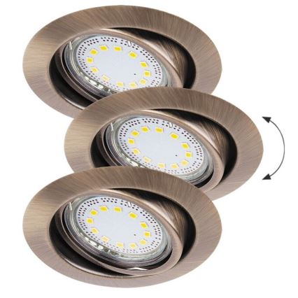Rabalux - SETTI 3xLED Upotettu valo 3xGU10/3W/230V IP40