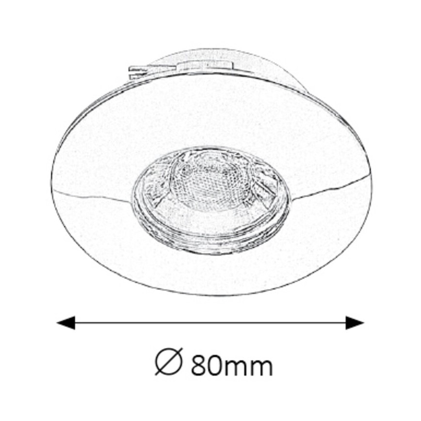 Rabalux - SETTI 3xLED Kylpyhuoneen upotettu valo 3xLED/4W/230V IP44