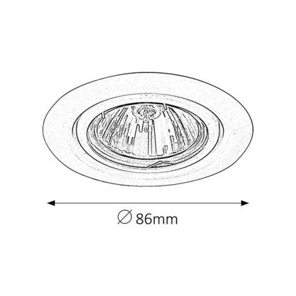 Rabalux 1093 - Upotettu valo SPOT RELIGHT 1xGU5,3/50W/12V