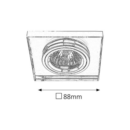 Rabalux - Upotettu valo 1xGU5,3/50W/12V