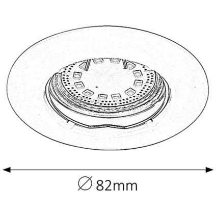 Rabalux - SETTI 3xLED Upotettu valo 3xGU10/3W/230V IP40