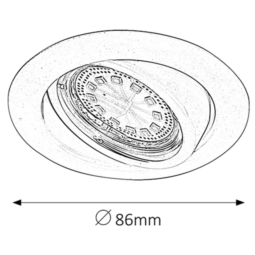 Rabalux - SETTI 3xLED Upotettu valo 3xGU10/3W/230V IP40
