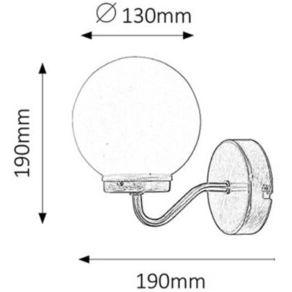 Rabalux - Kylpyhuoneen seinävalaisin 1xE14/40W/230V IP44