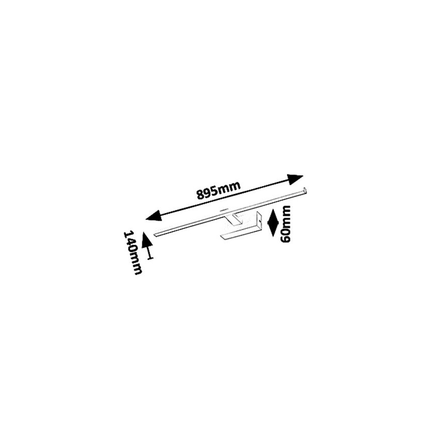 Rabalux 1464 - kylpyhuoneen LED-peilivalo ALBINA LED/18W/230V IP23