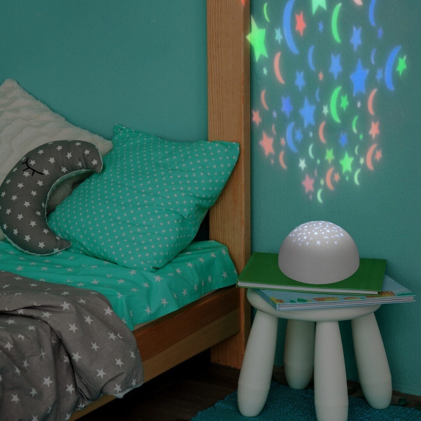 Rabalux - LED Yövalo RGB LED/0,5W/3xAA
