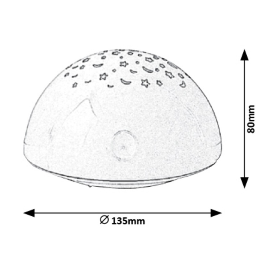 Rabalux - LED Yövalo RGB LED/0,5W/3xAA