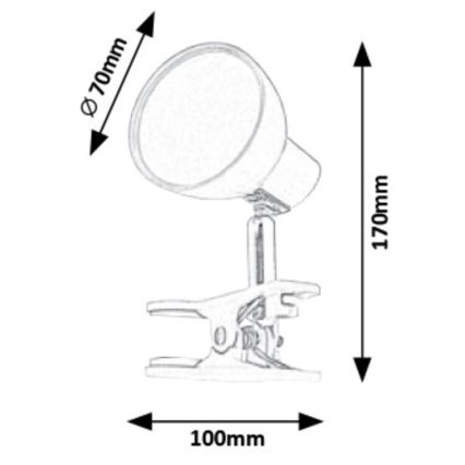 Rabalux - LED-lamppu kiinnikkeellä LED/5W/230V