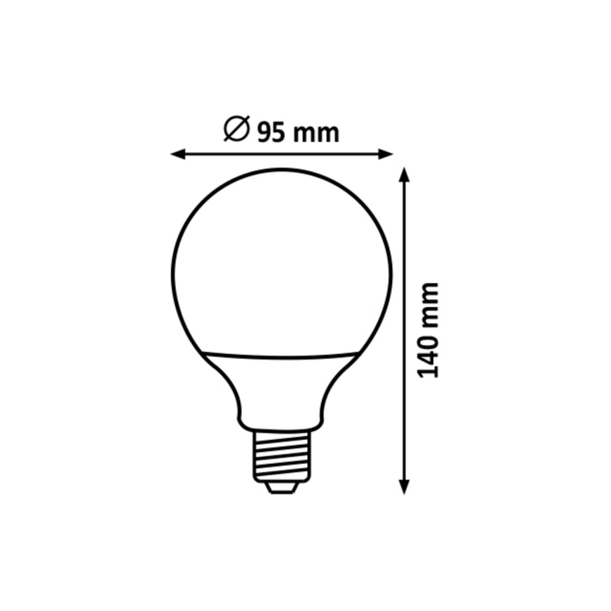 Rabalux  - LED-polttimo G95 E27/15W/230V 4000K