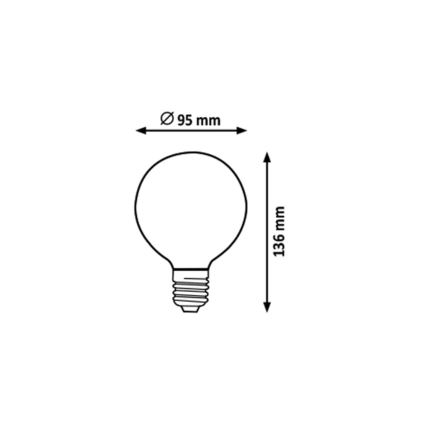 Rabalux - LED-polttimo G95 E27/7W/230V 4000K