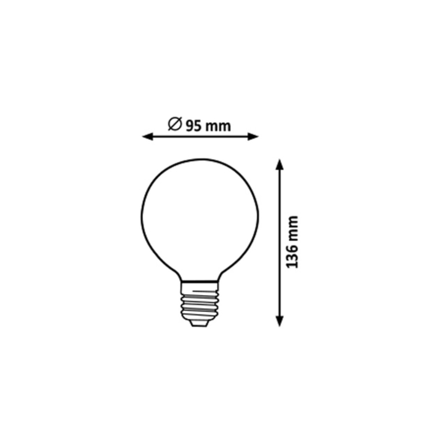Rabalux - LED-polttimo G95 E27/7W/230V 4000K