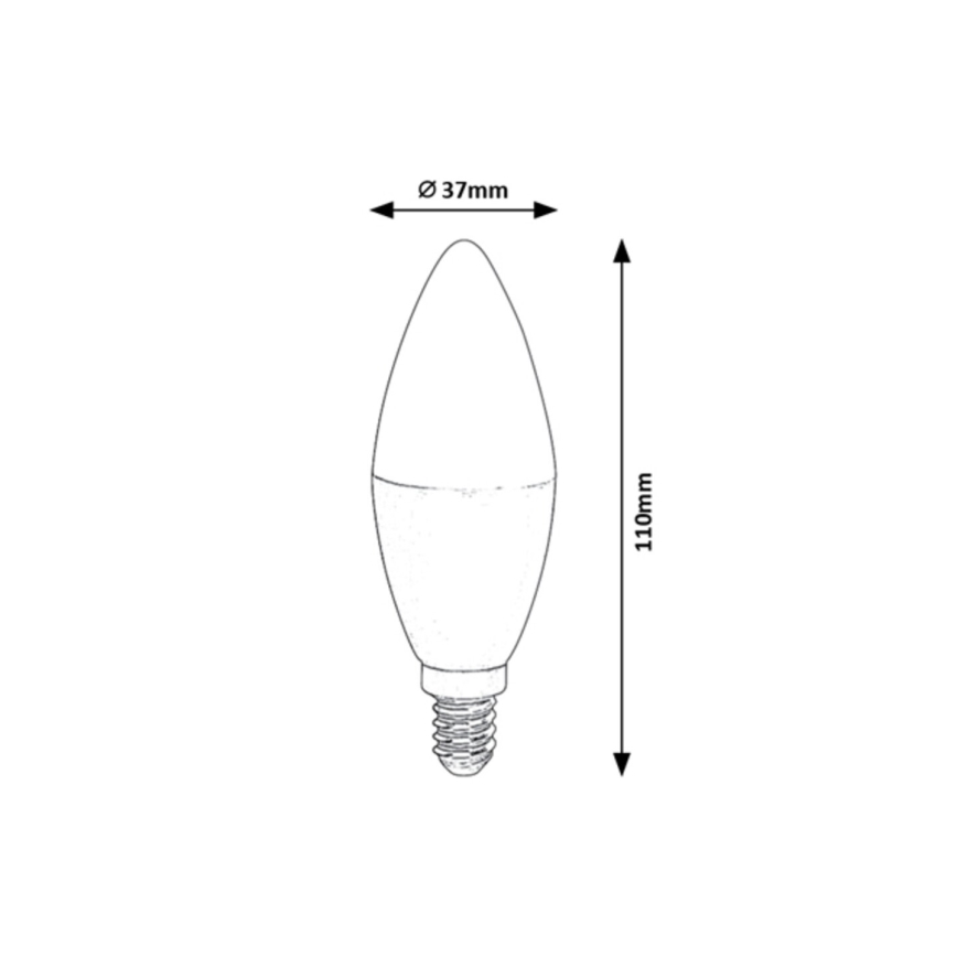 Rabalux - LED RGB Himmennettävä polttimo C37 E14/5W/230V Wi-Fi 3000-6500K