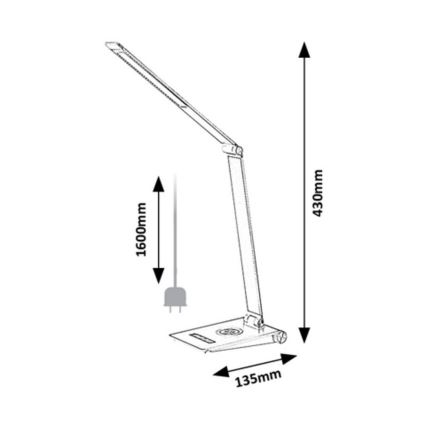 Rabalux - LED Himmennettävä pöytälamppu LED/13W/230V 2800-5000K